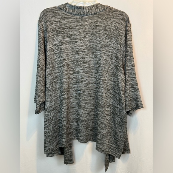 EUC TORRID Olive Green Space Dye Draped Open Front Cardigan Plus Size 4 Soft - Picture 2 of 4